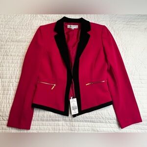 NWOT Tahari Arthur S. Levine blazer Bright Pink Black
